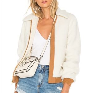 Lovers + Friends Faux Fur Ivory Jacket